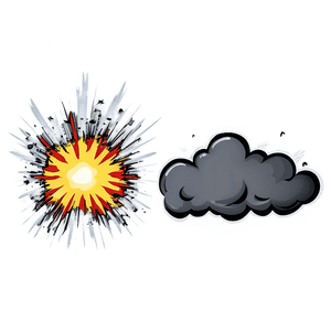 Cartoon Bomb Explosion PNG 06212024 PNG