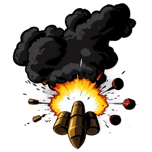 Cartoon Bomb Explosion PNG 06212024 PNG
