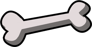 Cartoon Bone Illustration PNG image with transparent background