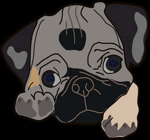 Cartoon Boxer Dog Portrait PNG image with transparent background