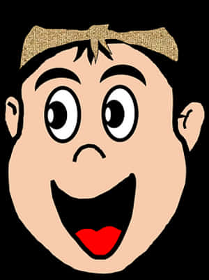 Cartoon Boy Happy Face PNG image with transparent background