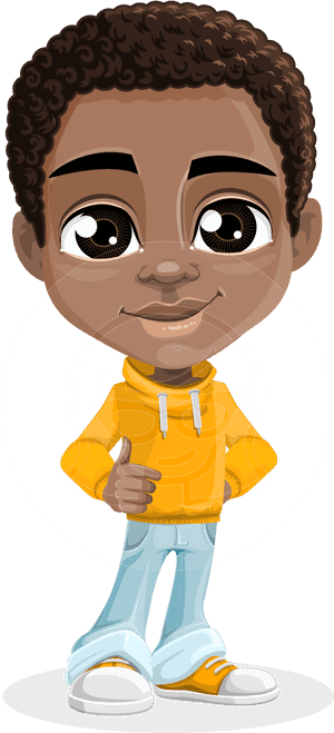 Jorell The Playful African American Boy - African American Boy Cartoon, HD Png Download PNG image with transparent background