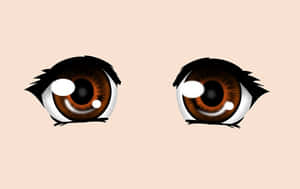 Cartoon Brown Eyes Illustration PNG image with transparent background