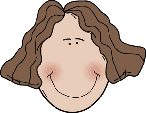Brown Hair Clipart Mom Face - Brown Hair Mom Clipart, HD Png Download PNG