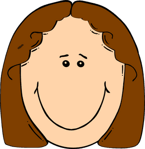 Happy Girl Clip Art - Girl With Brown Hair Clipart, HD Png Download PNG