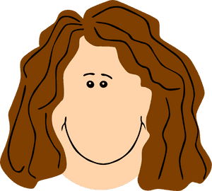 Mom Face Brown - Brown Hair Clipart, HD Png Download PNG