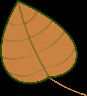 Cartoon Brown Leaf Graphic PNG image with transparent background
