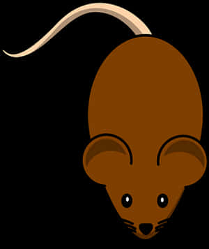 Cartoon Brown Rat Graphic PNG image with transparent background