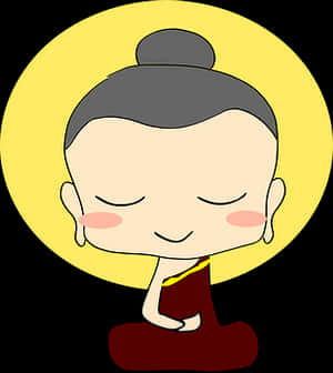 Cartoon Buddha Meditation PNG image with transparent background