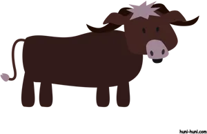 Cartoon Buffalo Illustration PNG Image