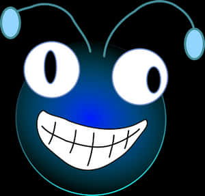 Cartoon Bug Face Graphic PNG image with transparent background
