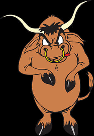 Cartoon Bull Character PNG image with transparent background
