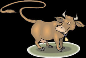 Cartoon Bull Illustration PNG image with transparent background