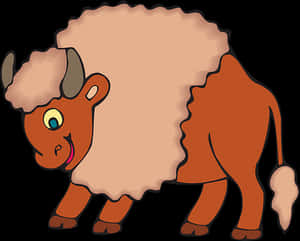 Cartoon Bull Illustration PNG image with transparent background