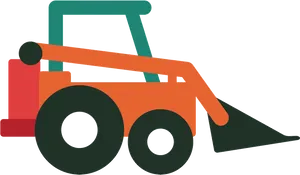 Cartoon Bulldozer Graphic PNG Image