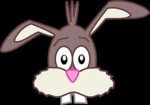 Cartoon Bunny Chewing Carrot PNG image with transparent background