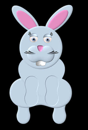Cartoon Bunny Graphic PNG image with transparent background