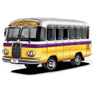 Cartoon Bus On Road Png 45 PNG Image