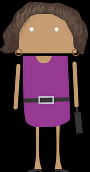 Cartoon Businesswoman Vector PNG with transparent background