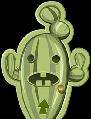 Cartoon Cactus Character PNG image with transparent background