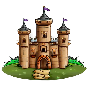 Cartoon Castle On Hill Png Mag52 PNG Image