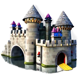 Cartoon Castle With Bridge Png Hfm22 PNG Image