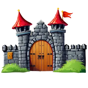 Cartoon Castle With Gate Png Srx PNG Image