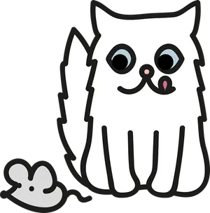 Cartoon Catand Mouse Friends PNG Image