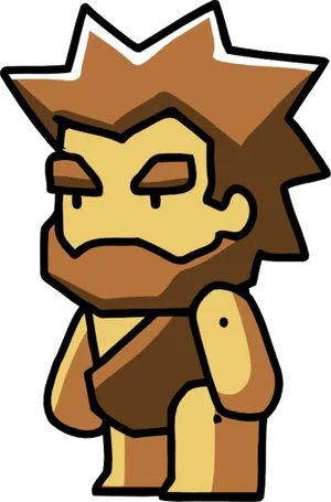 Cartoon Caveman Character PNG Image