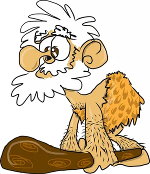 Cartoon Caveman Illustration PNG Image