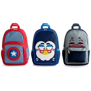 Cartoon Character Book Bag Kids Png Pon PNG Image