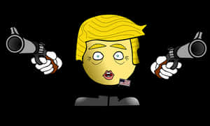 Cartoon Character Dual Wielding Guns PNG image with transparent background