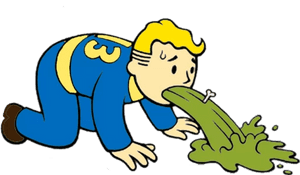 Cartoon Character Vomiting PNG image with transparent background