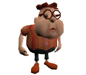 Cartoon Character With Glasses PNG Image