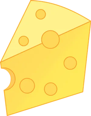 Cartoon Cheese Wedge PNG Image