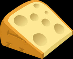 Cartoon Cheese Wedge PNG image with transparent background