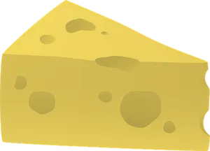 Cartoon Cheese Wedge PNG Image