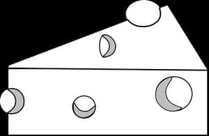 Cartoon Cheese Wedge Graphic PNG with transparent background