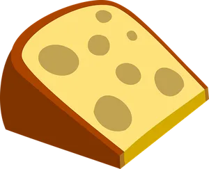 Cartoon Cheese Wedge Illustration PNG Image