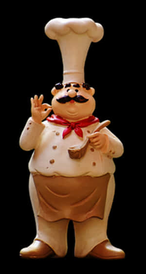 Cartoon Chef Figurine PNG image with transparent background