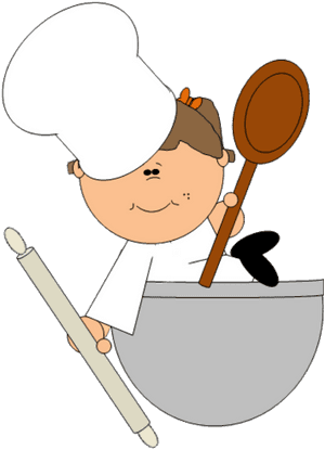 Cartoon Chef With Utensils PNG with transparent background