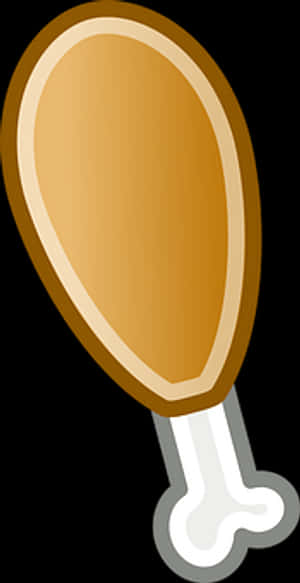Cartoon Chicken Drumstick Graphic PNG image with transparent background