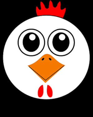 Cartoon_ Chicken_ Face_ Vector PNG image with transparent background