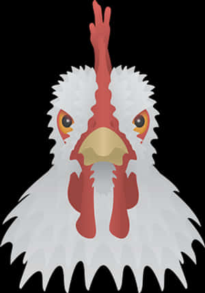 Cartoon Chicken Head Graphic PNG image with transparent background