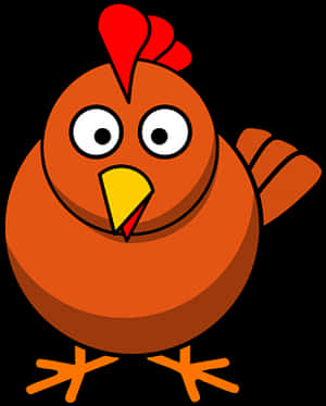 Cartoon Chicken Illustration PNG image with transparent background