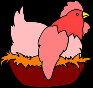 Cartoon Chicken Illustration PNG image with transparent background