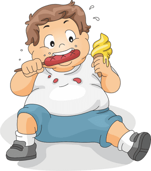 Cartoon Child Enjoying Ice Cream PNG image with transparent background