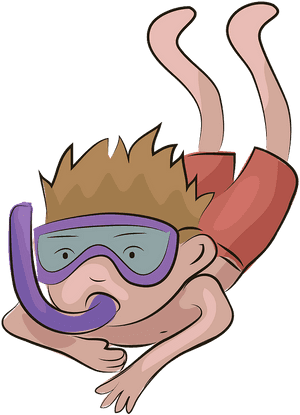 Boy Snorkeling Clipart - Snorkeling Clipart, HD Png Download PNG image with transparent background