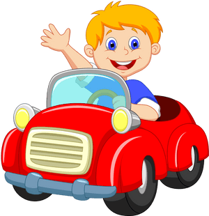 Boy Driving Red Car Clip Art, HD Png Download PNG image with transparent background