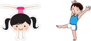 Gymnastics - Girl Gymnastic Clip Art, HD Png Download PNG image with transparent background